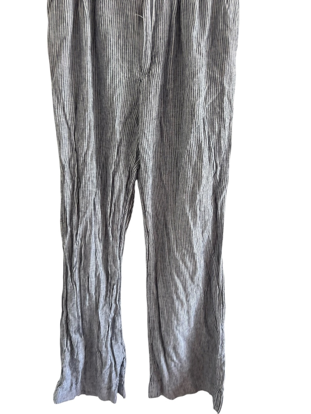Hollister Lightweight Striped Wide-Leg Pants - Blue  & White